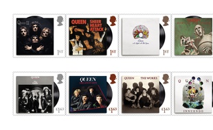La collection de timbres hommage au groupe Queen