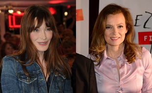 Montage: Carla Bruni et Valérie Trierweiler en 2014.