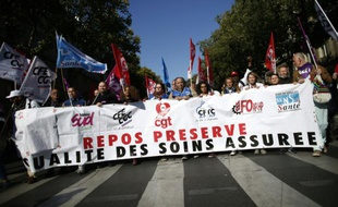 Manifestation le 1er octobre 2015 à Paris du personnel hospitalier