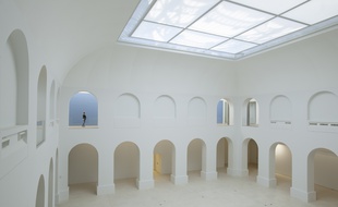 Le patio du nouveau musée d'arts de Nantes