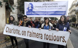 Des manifestants défilent le 2 janvier 2014 à Montpellier en hommage à Charlotte Landais, tuée par un chauffard en 2012.