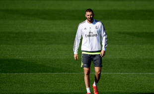 Karim Benzema à l'entraînement avec le Real Madrid le 7 novembre 2015.