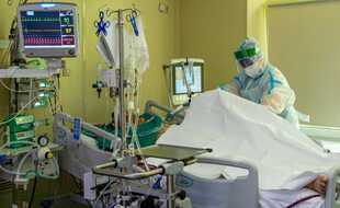 Un médecin dans le service Covid d'un hôpital de Moscou. 17 juin 2021.