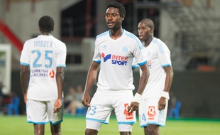 Nicolas Nkoulou lors du match entre Marseille et Saint-Etienne en septembre 2013.