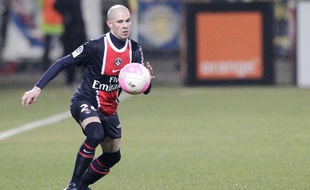 Le défenseur du PSG Christophe Jallet, le 25 février 2012 à Lyon.