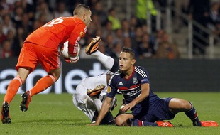 Le gardien lyonnais, Anthony Lopes, lors d'un match de Ligue Europa, le 3 octobre 2013 contre le Vitoria Guimaraes.
