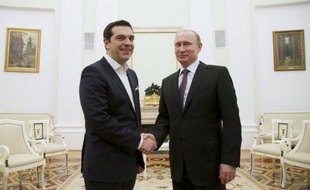 Le Président Vladimir Poutine reçoit le Premier ministre grec Alexis Tsipras, le 8 avril 2015
