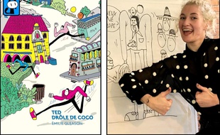 Émilie Gleason a dessiné en direct dans les locaux de 20 Minutes