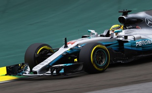 La Mercedes de Lewis Hamilton, à Interlagos (Brésil), le 11 novembre 2017