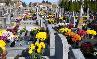 Illustration d'un cimetière.