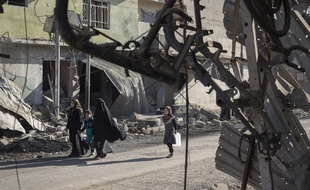 Dans les rues de Mossoul (Irak) le 16 janvier 2017.