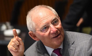 Le ministre des Finances allemand Wolfgang Schäuble à Luxembourg, le 14 octobre 2014