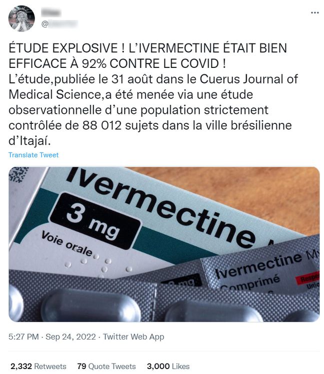 Covid-19 : Non, cette nouvelle étude sur l’ivermectine n’est pas ...