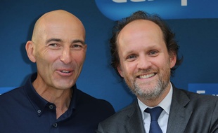 Nicolas Canteloup et son producteur Jean-Marc Dumontet, en 2017.