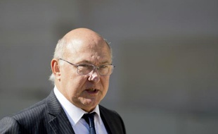 Le ministre des Finances Michel Sapin, au palais de l'Elysée à paris le 9 septembre 2015