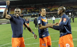 Henri Bedimo, ici aux côtés des expérimentés Hilton et Camara, était devenu champion de France avec Montpellier en 2012.