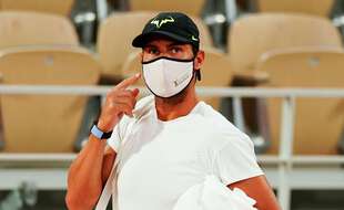 Rafael Nadal, le 25 septembre 2020 sur le Central de Roland-Garros.