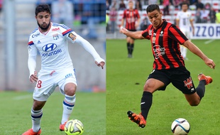 S'il débutera sur le banc de touche ce vendredi, Nabil Fekir devrait affronter pour la première fois de sa carrière Hatem Ben Arfa lors d'OL-Nice. JEFFROY GUY et BRUNO BEBERT