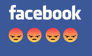 Photomontage du logo de Facebook.
