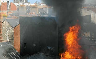 L'incendie de la Châtelaine, en 2012.