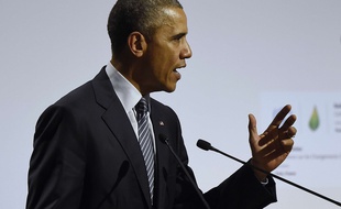 Barack Obama à la COP21, le 30 novembre 2015, au Bourget.