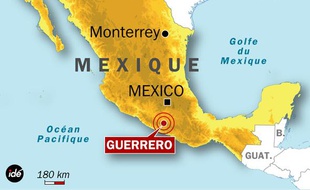 L'épicentre du séisme est situé à Guerrero