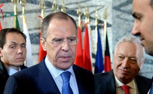 Le chef de la diplomatie russe Sergueï Lavrov, le 6 mars 2014 à Rome