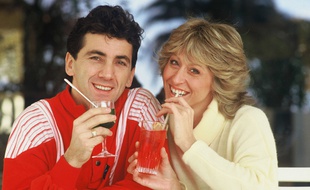 Peter et Sloane, les interprètes du tube «Besoin de rien envie de toi», au Midem à Cannes en 1985.