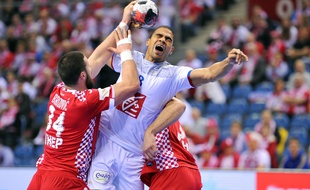 Daniel Narcisse lors du match entre la France et la Pologne le 23 janvier 2016.