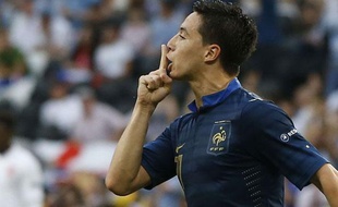 Samir Nasri après son but contre l'Angleterre à l'Euro, à Donetsk (Ukraine), le 11 juin 2012.