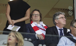 Le belge Marc Coucke, nouvel actionnaire du Losc, lors du match contre Krasnodar.