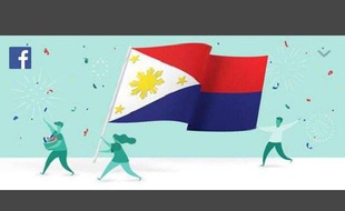 Le drapeau philippin a été mis à l'envers par Facebook.