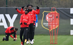 Illustration d'un entraînement du Stade Rennais.