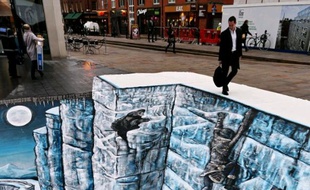 Deux artistes ont recrée le mur de «Game of Thrones» en verison 3D, à Londres.