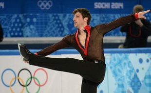 Le patineur Brian Joubert, lors de son programme libre des JO de Sotchi, le 14 février 2014