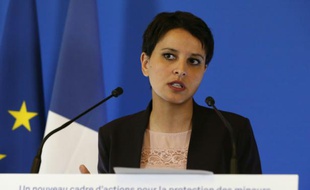 La ministre de l'Education nationale Najat Vallaud-Belkacem le 22 avril 2016 à Paris