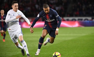 Mbappé lors de PSG-Strasbourg.