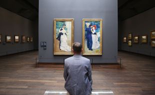 (200623) -- Paris, 2020, un visiteur au musée d'Orsay lors du déconfinement