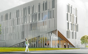 Sur le quartier scientifique de la chimie, un nouveau bâtiment doit être construit sur le campus Lyon Tech la Doua à Villeurbanne