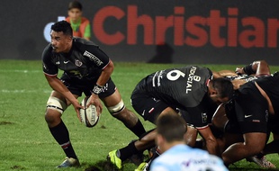 Jerome Kaino, le troisième ligne du Stade Toulousain, lors d'un match du Top 14 contre le Racing 92, le 15 septembre 2018 au stade Ernest-Wallon.