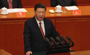 Le président chinois Xi Jinping durant la cérémonie célébrant le 90e anniversaire de la fondation de l’Armée rouge, le 1er août 2017.