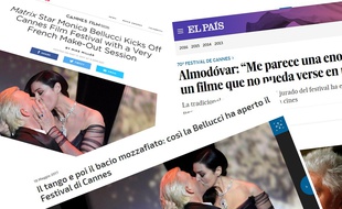 Captures d'écrans de sites Internet évoquant le 70e Festival de Cannes.