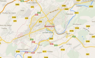 Googlemap de la ville de Besançon.