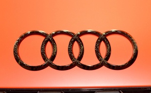 Illustration du logo d'Audi, la marque de voiture a rappelé 875.000 voitures pour risque d'incendie.
