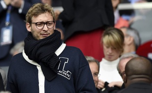 Amaury Leveaux dans les tribunes du Parc des Princes en avril 2014.