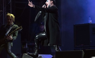 Marilyn Manson en concert en Slovénie, le 24 juillet 2017.