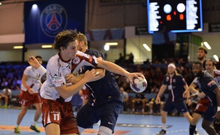 L'Espagnol Luis Felipe Jimenez Reina, futur Toulousain, lors du match de Ligue des champions de son équipe de Naturhouse La Rioja à Paris face au PSG, le 12 octobre 2014.