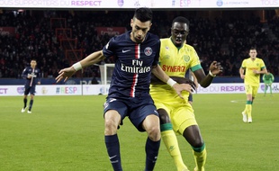 Le Parisien Pastore face au Nantais Gomis, lors du match aller en décembre dernier.
Credit:J.E.E/SIPA/1412071938
