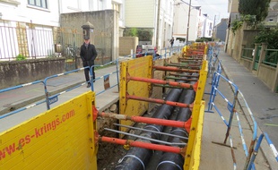La rue Morand, près du Grand T, héberge une canalisation principale du réseau.