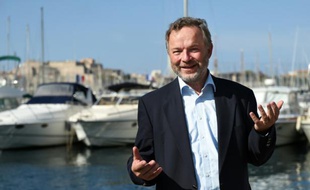 Le marin allemand Klaus Vogel sur le Vieux-Port à Marseille, le 12 septembre 2015